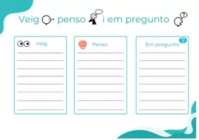 Vista previa - Evaluación - Rutina de pensament: Veig, penso i em pregunto - Portada