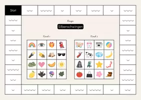 Vorschau - Spiele - Bingo Silbenschwingen/Trennregel - Seite 1
