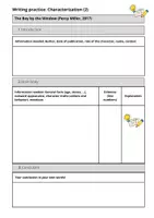 Vorschau - Arbeitsblätter - Writing practice - Characterization - Deckblatt