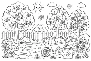 Vorschau - Mal- und Bastelvorlagen - 10 Ausmalbilder zum Thema Garten - Seite 3