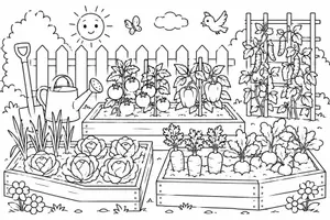 Vorschau - Mal- und Bastelvorlagen - 10 Ausmalbilder zum Thema Garten - Seite 2