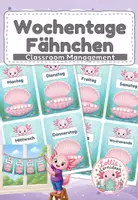 Vorschau - Bildkarten - Wochentage Fähnchen Wimpel Klassendeko - Deckblatt