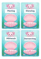 Vorschau - Bildkarten - Wochentage Fähnchen Wimpel Klassendeko - Seite 2