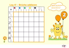 Vorschau - Spiele - Spiele "Leg 4" Brüche addieren und subtrahieren - Seite 2