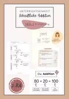 Vorschau - Stundenentwürfe - Schriftliche Addition | Einführung | Sprachliches Vorbild - Deckblatt