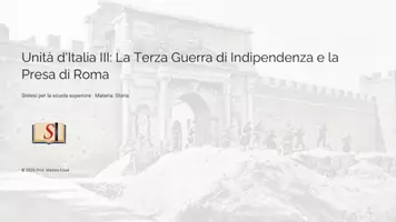 anteprima - Presentazioni / Lavagne - Unità d'Italia III: Dalla Terza Guerra alla Presa di Roma - Pagina di copertina
