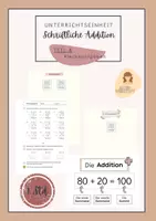Vorschau - Stundenentwürfe - Schriftliche Addition | Üben | Klecksaufgaben - Deckblatt
