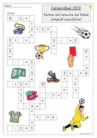 Vorschau - Arbeitsblätter - WM 2026, EM, Fußball Rechenrätsel Bundle, ZR 10, 20 & 100, 3fach differenziert, Freiarbeitsmaterial - Seite 2