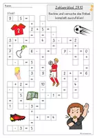 Vorschau - Arbeitsblätter - WM 2026, EM, Fußball Rechenrätsel Bundle, ZR 10, 20 & 100, 3fach differenziert, Freiarbeitsmaterial - Seite 3