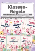 Vorschau - Poster - Klassenregeln Regeln für die Grundschule mit Axolotl - Deckblatt