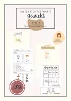 Vorschau - Stundenentwürfe - Gewichte | Klasse 4 | Schätzen | Stützpunkt - Deckblatt
