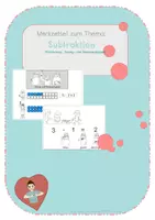 Vorschau - Fördermaterial/Inklusion - Subtraktion - Merkzettel und Tipps - Gebärdensprache - Deckblatt