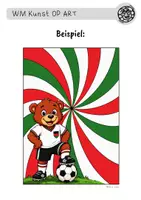 Vorschau - Mal- und Bastelvorlagen - WM Kunst OP Art mit den Maskottchen (Max, Lu, Juana & William) - Seite 3