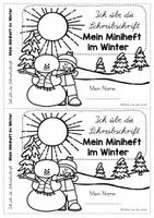 Vorschau - Arbeitsblätter - Schreibschrift üben im Winter - Miniheft / Abschreibheft für VA, SAS oder LA - Seite 1