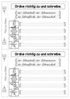 Vorschau - Arbeitsblätter - Schreibschrift üben im Winter - Miniheft / Abschreibheft für VA, SAS oder LA - Seite 3