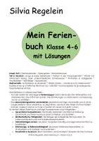 Vorschau - Arbeitsblätter - Mein Ferienbuch Kl. 4 bis 6 - mit Lösungen - Deckblatt