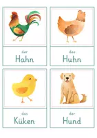 Vorschau - Spiele - Bauernhoftiere – Wort- und Bildkarten | Tiere auf dem Bauernhof | 32 Tiere mit Artikel & Silbenschrift | differenziert Kita bis Klasse 2 | DaZ - Seite 1