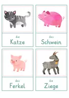 Vorschau - Spiele - Bauernhoftiere – Wort- und Bildkarten | Tiere auf dem Bauernhof | 32 Tiere mit Artikel & Silbenschrift | differenziert Kita bis Klasse 2 | DaZ - Seite 2
