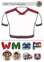 Vorschau - Mal- und Bastelvorlagen - WM Kunst – Trikot selbst designen | Fußball Kunstprojekt Klasse 1–4 - Seite 2