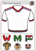 Vorschau - Mal- und Bastelvorlagen - WM Kunst – Trikot selbst designen | Fußball Kunstprojekt Klasse 1–4 - Seite 3