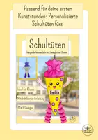 Vorschau - Mal- und Bastelvorlagen - Kostenlose Ausmalbilder zur Einschulung - Kunst Klasse 1 - Schulstart gratis - Seite 1