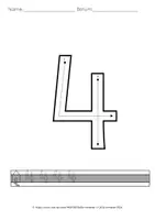 Vorschau - Arbeitsblätter - Ziffernschreibkurs die 4 – Arbeitsheft zur Zifferneinführung & Mengenerfassung (Klasse 1) - Seite 3
