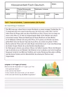 Vorschau - Arbeitsblätter - Bildbeschreibungen Klassenarbeit Klasse 6 Gymnasium - Seite 1