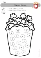 Vorschau - Arbeitsblätter - Arbeitsblatt Popcorn Rechnen_Addition - Seite 1