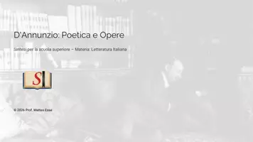 anteprima - Presentazioni / Lavagne - Gabriele d’Annunzio: Poetica e Grandi Opere - Pagina di copertina