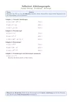 Vorschau - Arbeitsblätter - Selbsttest zur Produkt und Kettenregel - Deckblatt