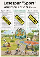 Vorschau - Arbeitsblätter - Lesespur "Sport verbindet" / GRUNDSCHULE 2./3./4. Klasse - Deckblatt