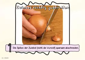 Vorschau - Arbeitsblätter - Zwiebel richtig zubereiten: Bilderreihe + AB differenziert - Seite 3