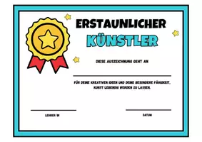 Vorschau - Mal- und Bastelvorlagen - Schuljahresabschluss Schüler Awards & Auszeichnungen – kreative Urkunden für Schule & Schuljahresende | sofort einsetzbar - Seite 1