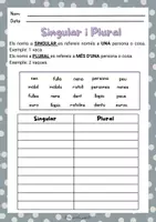 Vista previa - Hojas de trabajo - CAT Singular, plural, femení, masculí - Portada