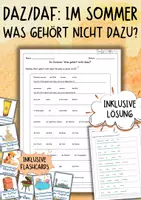 Vorschau - Arbeitsblätter - DaZ / DaF / Deutsch Grundschule - Im Sommer - Wortschatz - Deckblatt