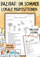 Vorschau - Arbeitsblätter - DaZ / DaF / Deutsch Grundschule - Im Sommer - Präpositionen des Ortes - Deckblatt