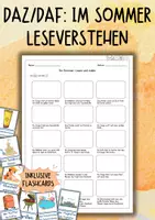 Vorschau - Arbeitsblätter - DaZ / DaF / Deutsch Grundschule - Im Sommer - Lesen und malen - Deckblatt