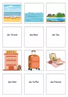 Vorschau - Spiele - DaZ / DaF / Deutsch Grundschule - Im Sommer - Zuordnungsspiel - Deckblatt