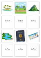Vorschau - Spiele - DaZ / DaF / Deutsch Grundschule - Im Sommer - Zuordnungsspiel - Seite 1