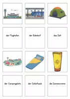 Vorschau - Spiele - DaZ / DaF / Deutsch Grundschule - Im Sommer - Zuordnungsspiel - Seite 2
