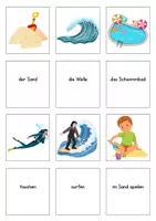 Vorschau - Spiele - DaZ / DaF / Deutsch Grundschule - Im Sommer - Zuordnungsspiel - Seite 3