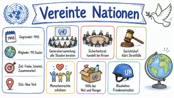 Vorschau - Arbeitsblätter - Lernposter + Arbeitsblätter zum Thema "Vereinte Nationen" + Lösung & MP3 + Mindmap + Infografik - Seite 2