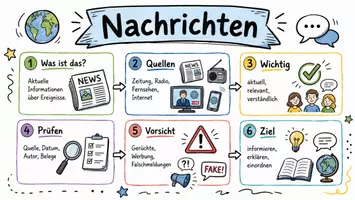Vorschau - Arbeitsblätter - Lernposter + Arbeitsblätter zum Thema "Nachrichten" + Lösung & MP3 + Mindmap + Infografik - Seite 2