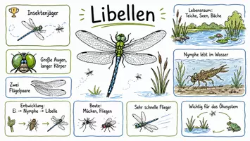 Vorschau - Arbeitsblätter - Lernposter + Arbeitsblätter zum Thema "Libellen" + Lösung & MP3 + Mindmap + Infografik - Seite 2