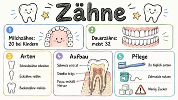 Vorschau - Arbeitsblätter - Arbeitsblatt "Zähne" + Onlineübung & MP3 + Mindmap + Infografik - Seite 1