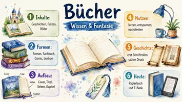 Vorschau - Arbeitsblätter - Lernposter + Arbeitsblatt zum Thema "Buch" + Onlineübung & MP3 + Infografiken - Seite 2