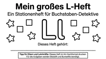 Vorschau - Arbeitsblätter - Buchstabe L - Stationenheft Klasse 1 - Seite 1