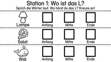 Vorschau - Arbeitsblätter - Buchstabe L - Stationenheft Klasse 1 - Seite 3