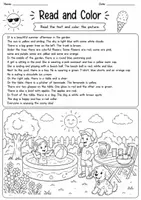 Vorschau - Arbeitsblätter - Read and Color - Summer (Arbeitsblätter) - Seite 2