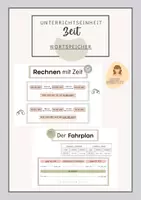Vorschau - Poster - Uhr | Uhrzeit | Zeitspannen | Zeitpunkt | Wortspeicher - Deckblatt